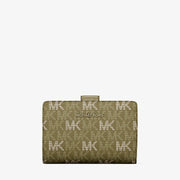 Michael Kors Jet Set Travel Medium Signature Logo Billfold Wallet-OREGANO