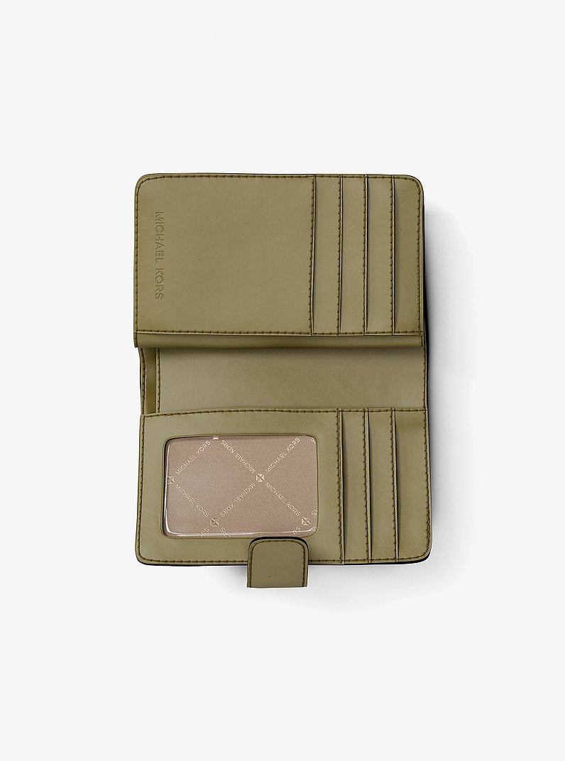 Michael Kors Jet Set Travel Medium Signature Logo Billfold Wallet-OREGANO