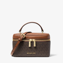 Michael Kors Vivi Small Signature Logo Vanity Crossbody Bag-BROWN