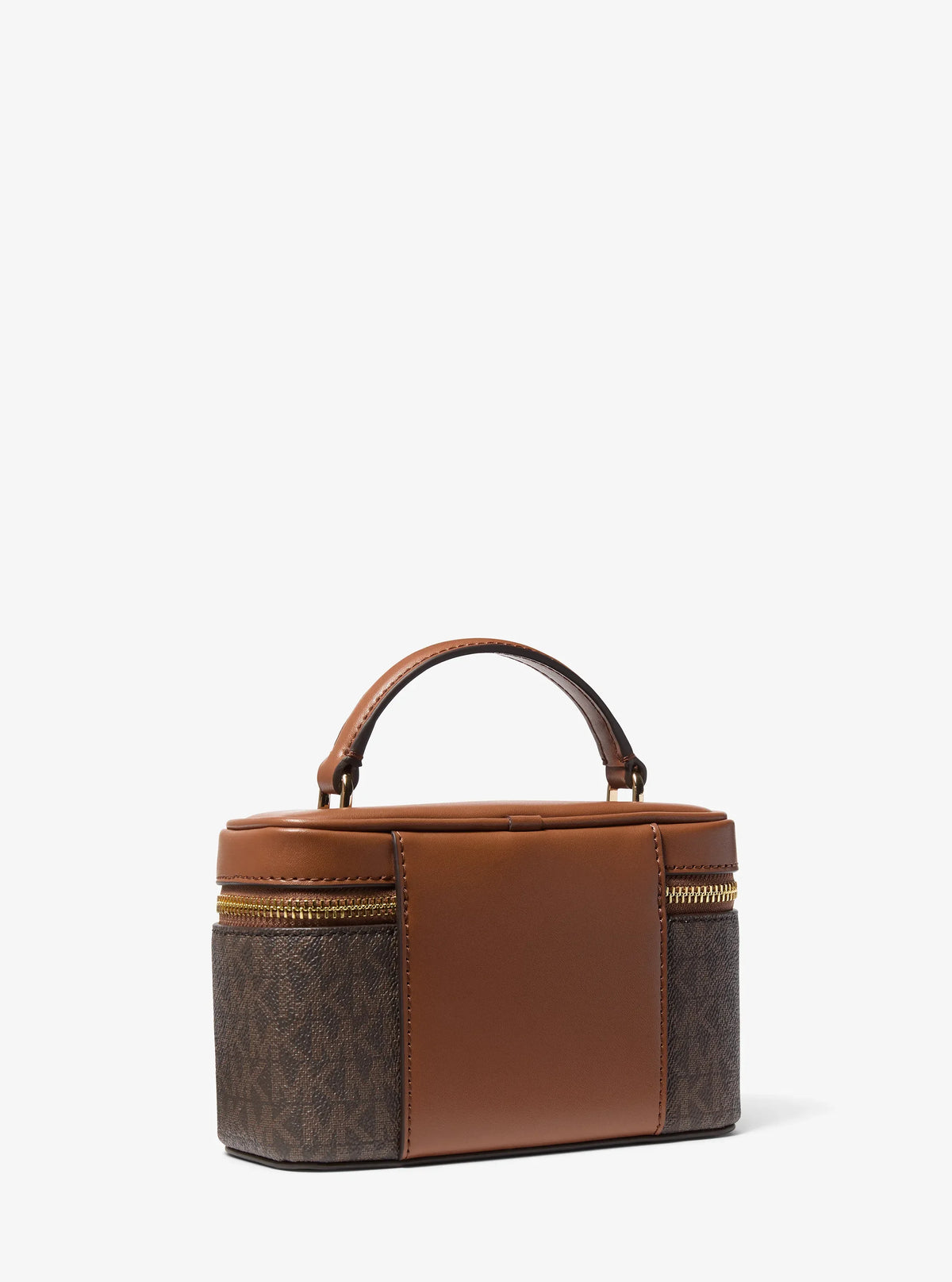 Michael Kors Vivi Small Signature Logo Vanity Crossbody Bag-BROWN