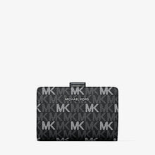 Michael Kors Jet Set Travel Medium Signature Logo Billfold Wallet-BLACK