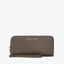 Michael Kors Large Pebbled Leather Continental Wallet- MUSHROOM