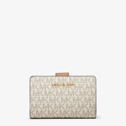 Michael Kors Medium Signature Logo Wallet-VANILLA