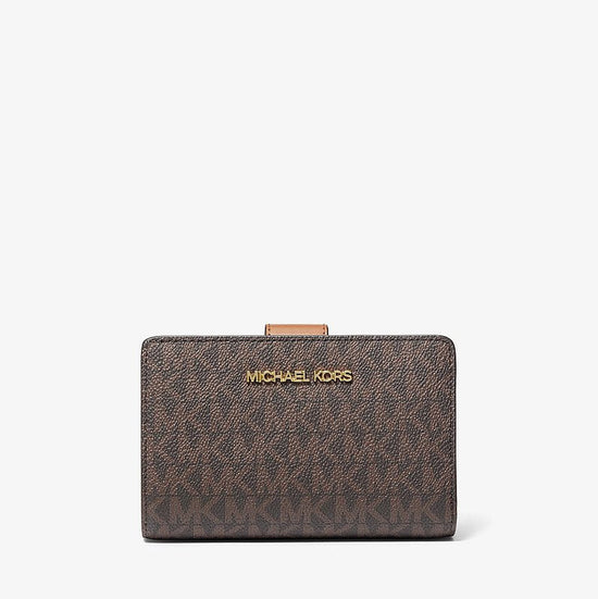 Michael Kors Medium Signature Logo Wallet-BROWN