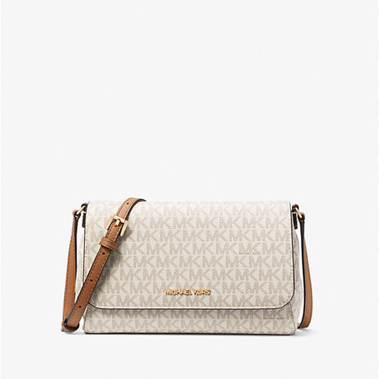 Michael Kors Medium Logo Convertible Crossbody Bag-VANILLA - Hemen Teslimde