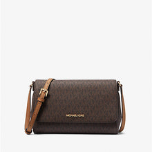 Michael Kors Medium Logo Convertible Crossbody Bag-BROWN- Hemen Teslimde