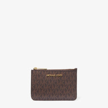 Michael Kors Jet Set Travel Small Signature Logo Coin Purse-BROWN