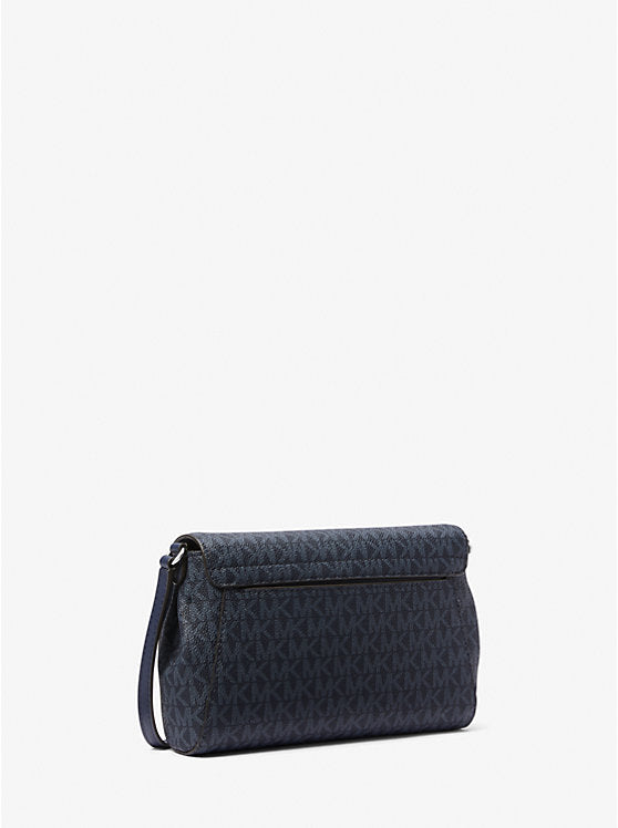 Michael Kors Medium Signature Logo Convertible Crossbody Bag-NAVY Hemen Teslimde