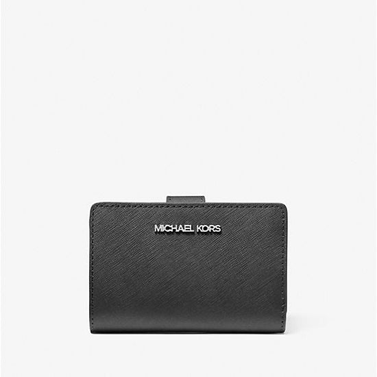 Michael Kors Medium Saffiano Leather Wallet-BLACK