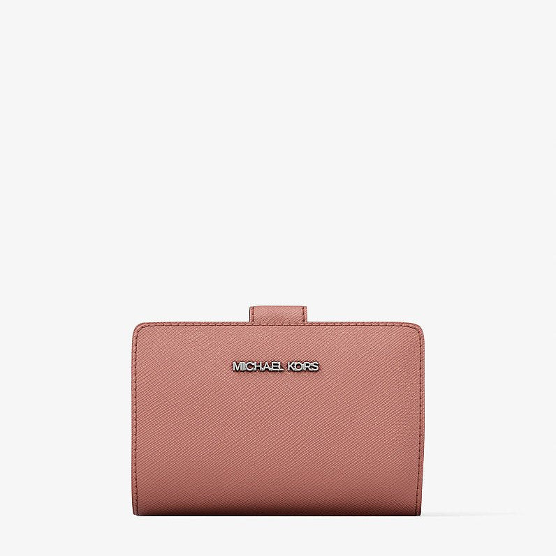 Michael Kors Medium Saffiano Leather Wallet-SUNSET ROSE