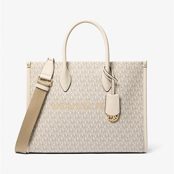 Michael Kors Mirella Medium Signature Logo Tote Bag Lt Crm Multı - Hemen Teslim