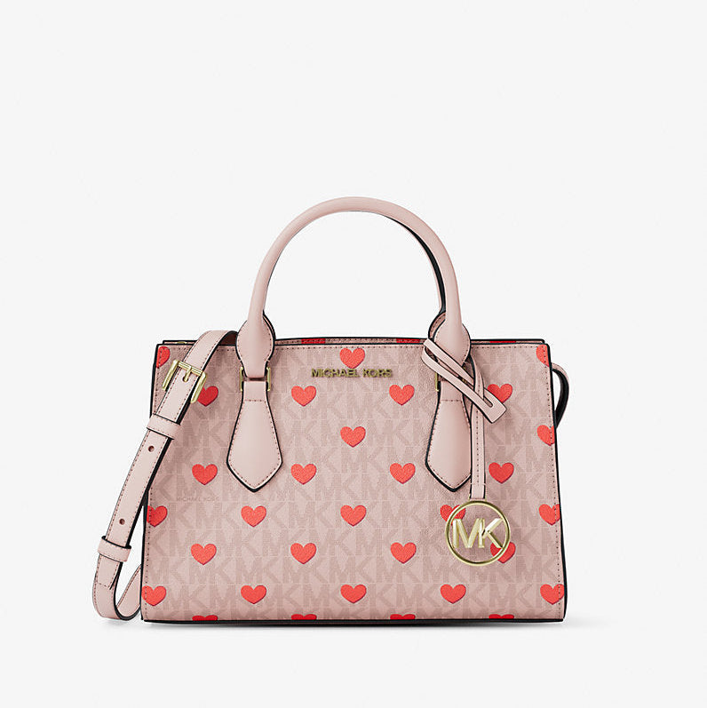 Michael Kors Sheila Small Embellished Signature Logo Satchel-POWDER BLUSH
