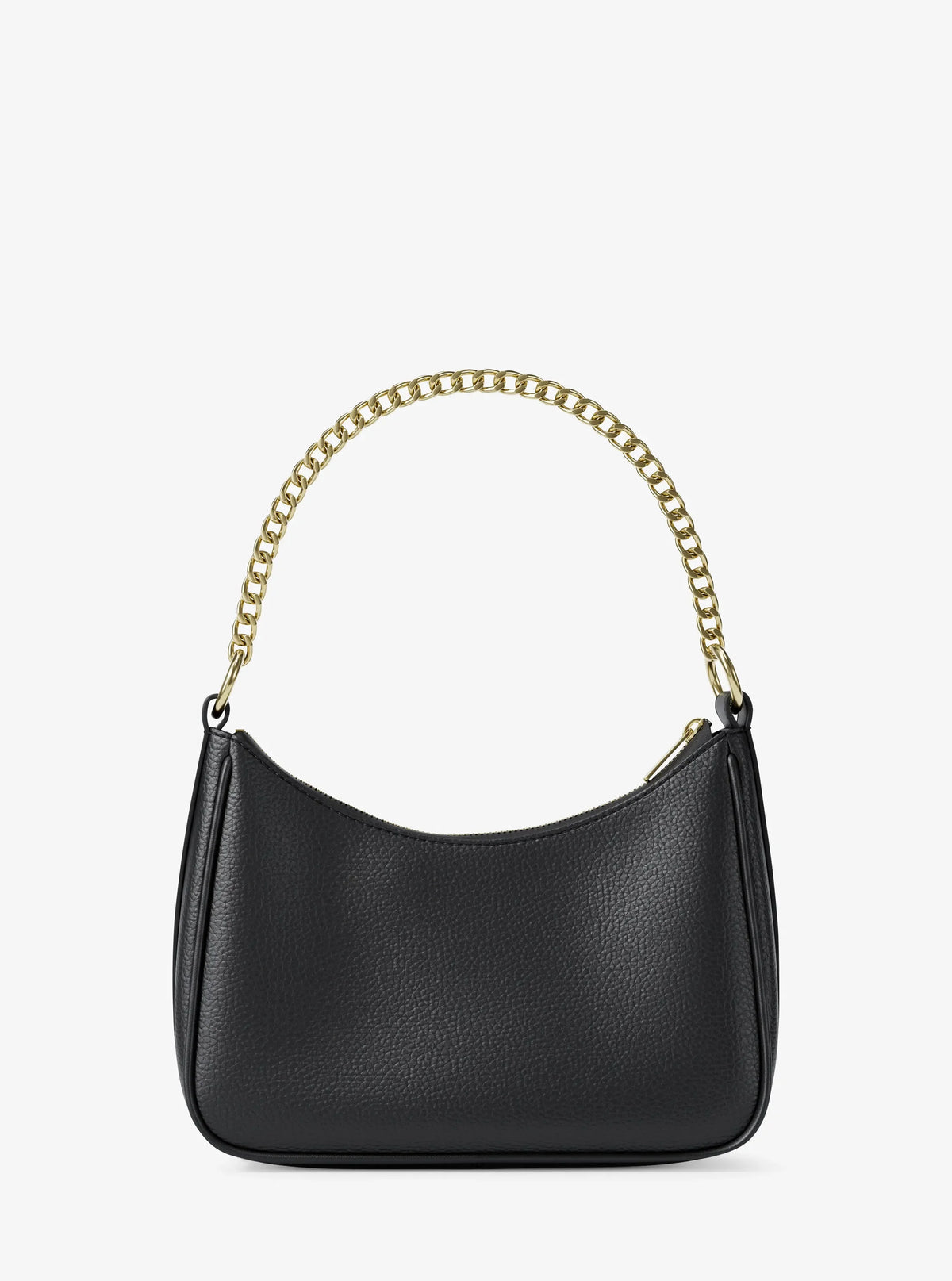 Michael Kors Jet Set Large Pebbled Leather Convertible Crossbody Bag- BLACK