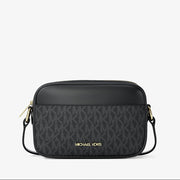 Michael Kors Jet Set Small Signature Logo Camera Crossbody-BLACK