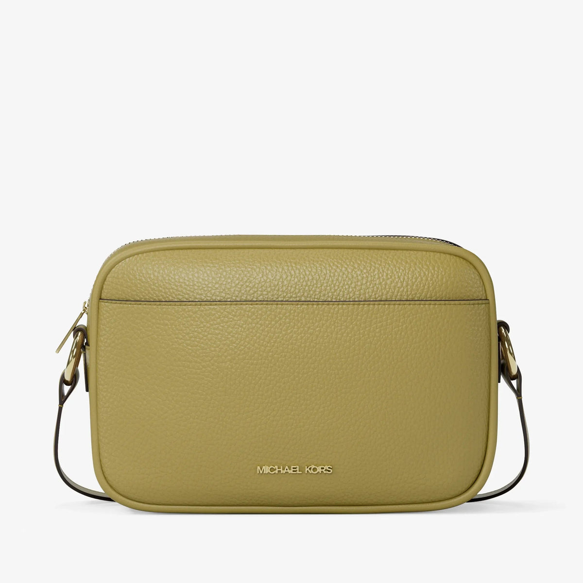 Michael Kors Jet Set Large Pebbled Leather Camera Crossbody Bag-OREGANO