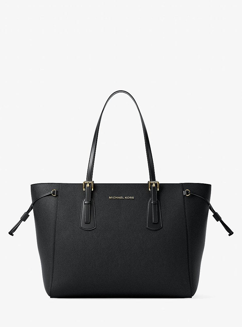 Michael Kors Voyager Large Saffiano Leather Tote Bag-BLACK