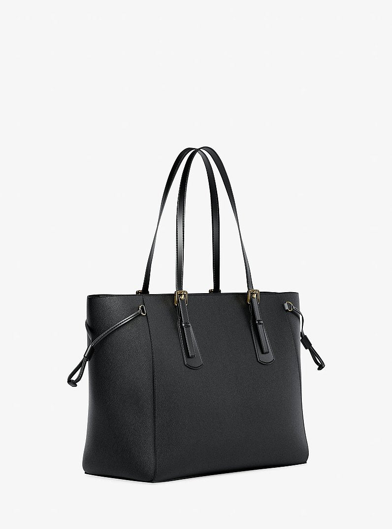 Michael Kors Voyager Large Saffiano Leather Tote Bag-BLACK