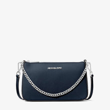 Michael Kors Jet Set Medium Saffiano Leather Crossbody Bag-NAVY Hemen Teslim