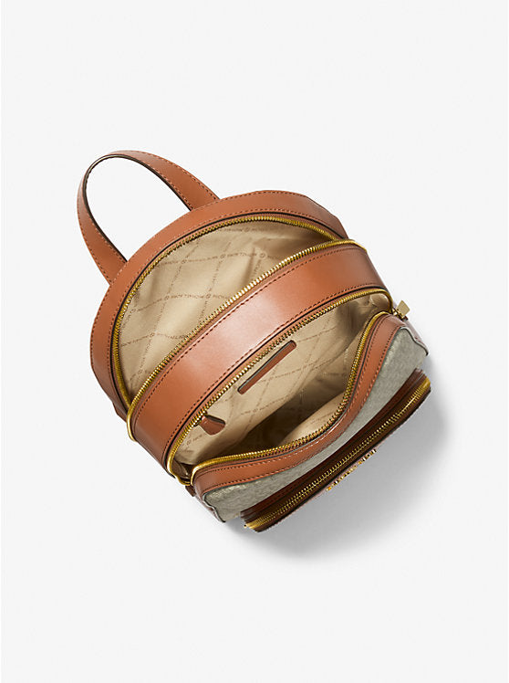 Michael Kors Jaycee Medium Logo Backpack-VANILLA