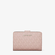 Michael Kors Jet Set Medium Signature Logo Bi-Fold Wallet-POWDER BLUSH