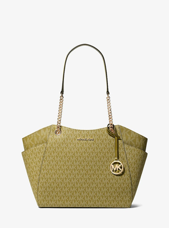 Michael Kors Jet Set Large Signature Logo Shoulder Bag- OREGANO