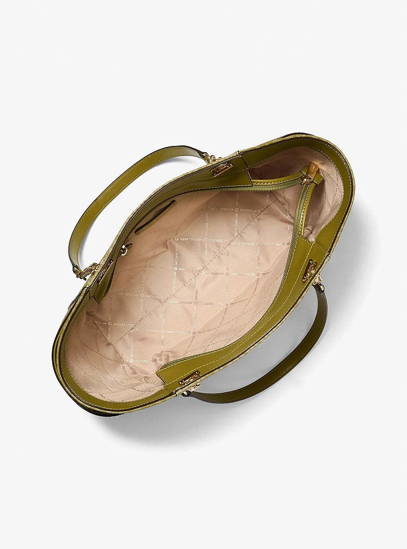 Michael Kors Jet Set Large Signature Logo Shoulder Bag- OREGANO