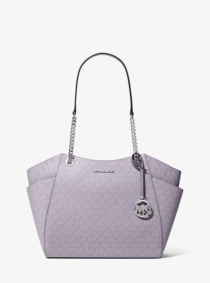 Michael Kors Jet Set Large Signature Logo Shoulder Bag- LILAC