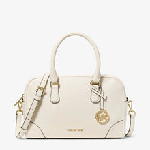 Michael Kors Thompson Pebbled Leather Satchel-LT CREAM - Hemen Teslimde