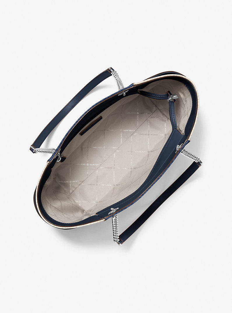 Michael Kors Jet Set Large Color-Block Signature Logo Shoulder Bag-ADMIRL MULTI