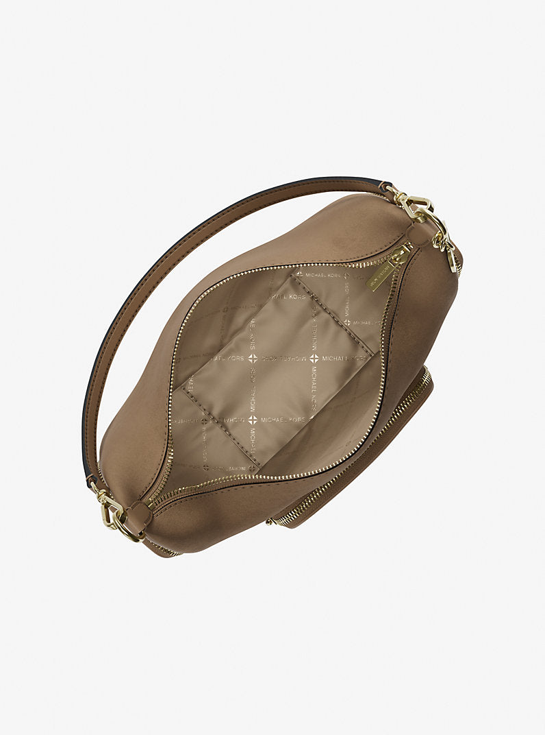 Michael Kors Merritt Medium Suede Convertible Shoulder Bag-CAMEL