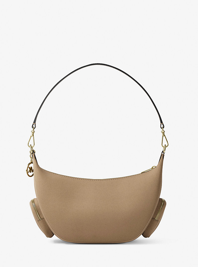 まみ Michael Kors Merritt Medium Suede Convertible Shoulder Bag-CAMEL