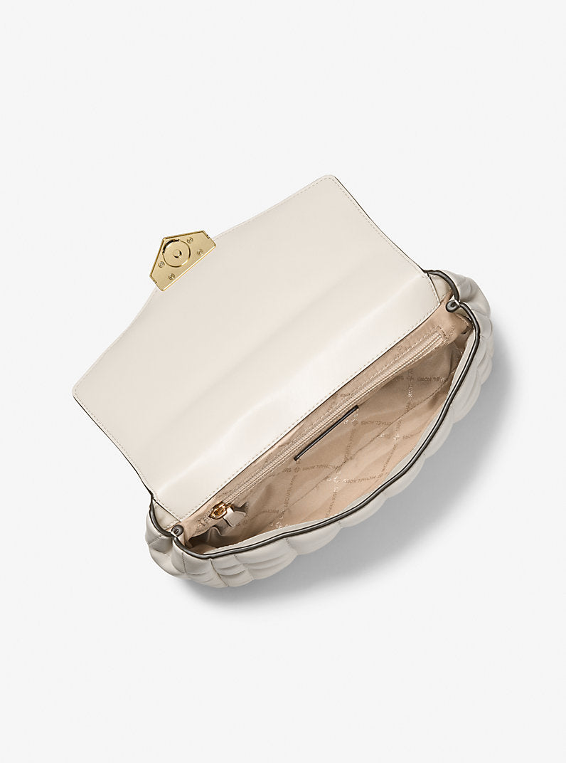 Michael Kors Soho Large Quilted Shoulder Bag-LT CREAM