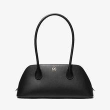 Michael Kors Petra Medium Leather Shoulder Bag-BLACK