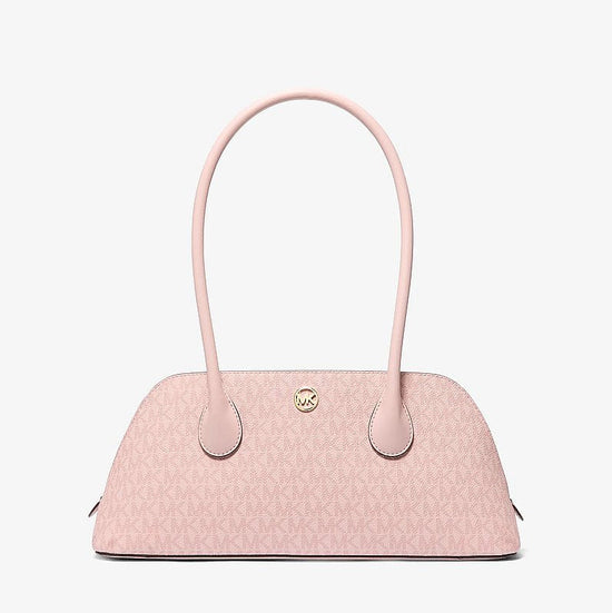 Michael Kors Petra Medium Signature Logo Shoulder Bag-POWDER BLUSH