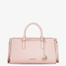 Michael Kors Arden Medium Leather Top-Zip Satchel-POWDER BLUSH