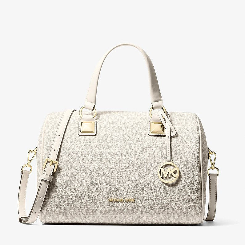 Michael Kors Grayson Medium Signature Logo Duffel Bag-LT CRM MULTI