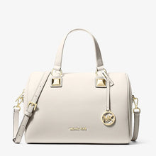 Michael Kors Grayson Medium Pebbled Leather Duffel Bag-LT CREAM