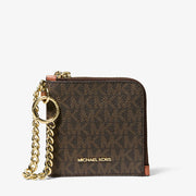 Michael Kors Jet Set Travel Signature Logo Chain Wallet-BROWN