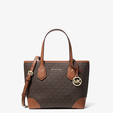Michael Kors Eva Extra-Small Signature Logo Convertible Tote Bag-BROWN