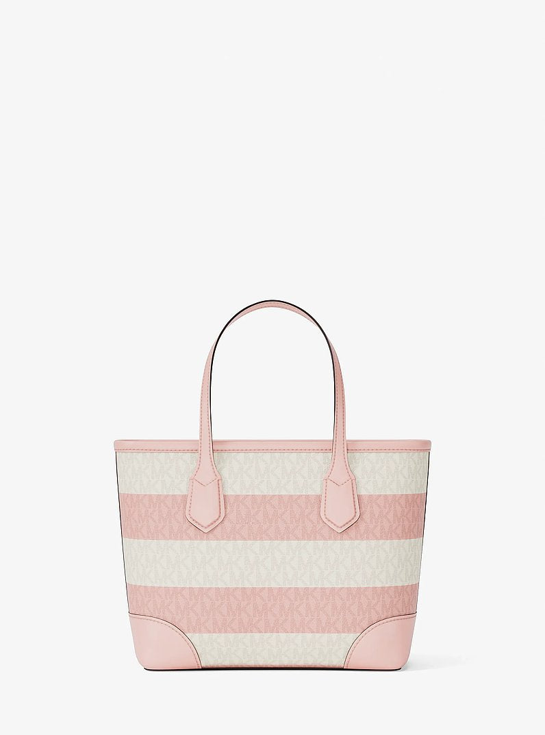 Michael Kors Eva Extra-Small Striped Signature Logo Convertible Tote Bag-POWDER BLUSH