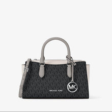 Michael Kors Arden Small Color-Block Signature Logo Messenger Bag-BLACK COMBO