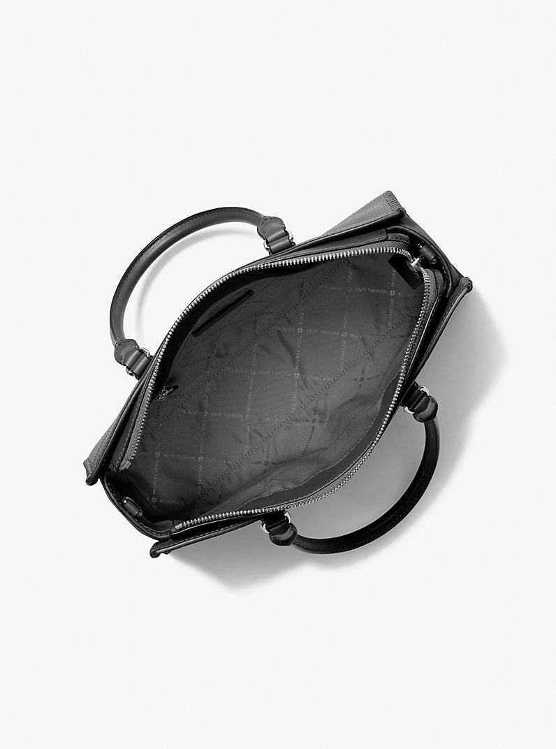Michael Kors Arden Medium Top-Zip Satchel- BLACK – Kanadadan Kapına