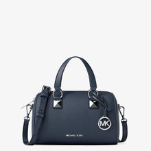 Michael Kors Grayson Small Pebbled Leather Duffel Crossbody Bag-NAVY