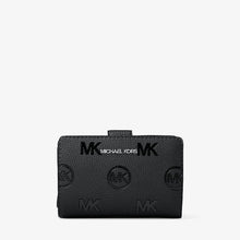 Michael Kors Jet Set Travel Medium Logo Debossed Billfold Wallet-BLACK