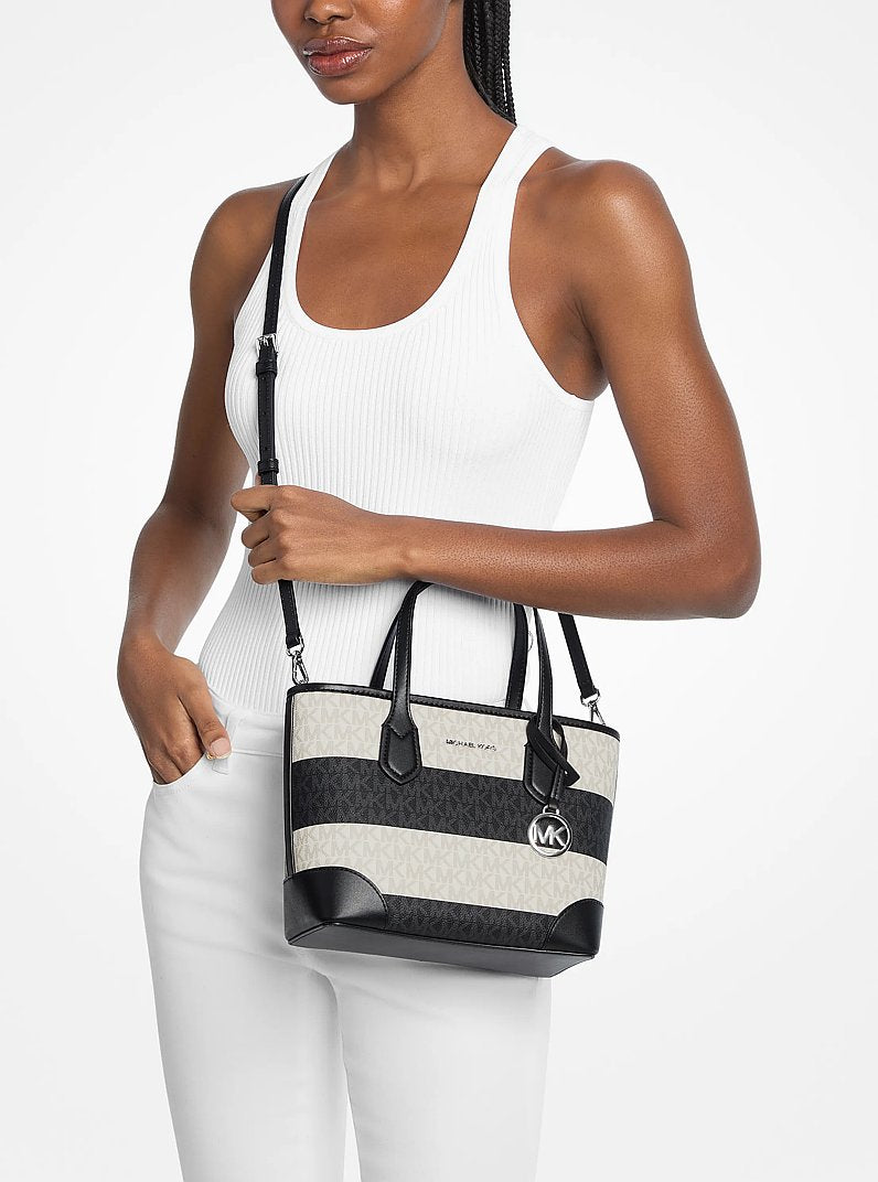Michael Kors Eva Extra-Small Signature Logo Convertible Crossbody Bag-BLACK