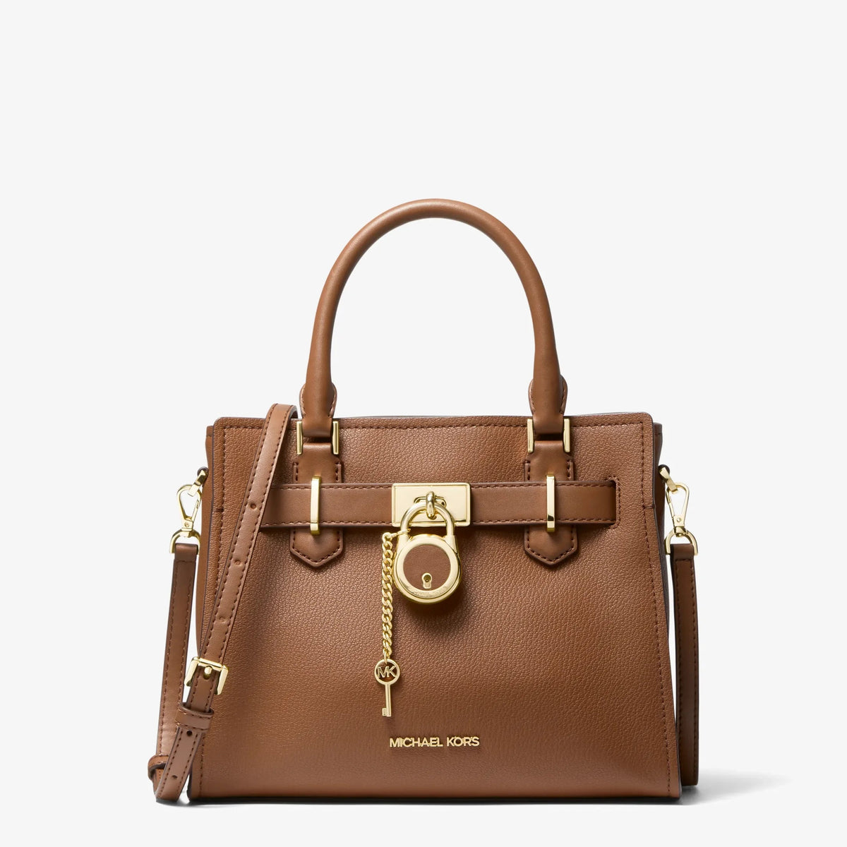 Michael Kors Landon Small Leather Satchel- LUGGAGE