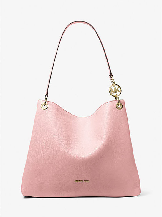Michael Kors Christina Large Pebbled Leather Shoulder Bag-POWDER BLUSH