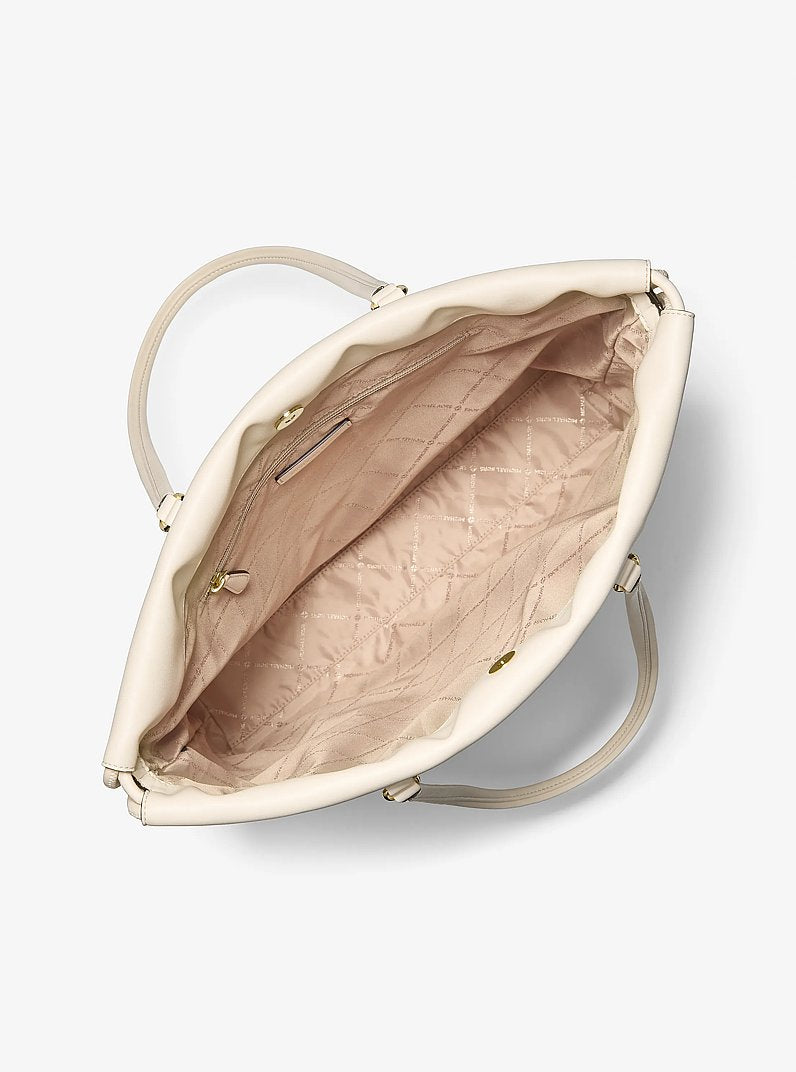 Michael Kors Matilda Large Cinch Tote Bag- LT CREAM