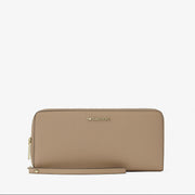 Michael Kors Jet Set Travel Large Pebbled Leather Wristlet-CAMEL
