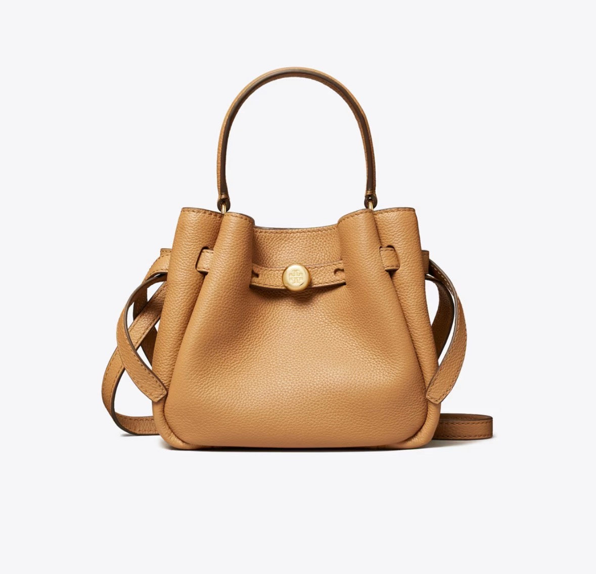 TORY BURCH MINI ROMY BUCKET BAG  -  tiramisu